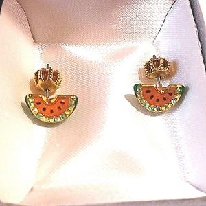 Stunning! Jucy Couture 👑 Crystal Watermelon 🍉 Post Earrings!